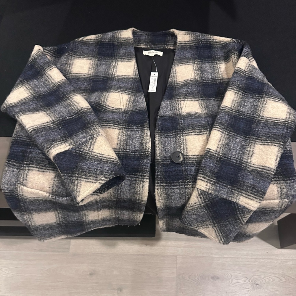 MadewellJacquard Wrap-front Cardigan in plaid women’s Xs
